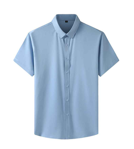 T-shirts pour hommes bleu foncé, dernier design, 100% coton, tricoté de haute qualité, respirant, manches courtes, couleur unie, personnalisable - Product Image 2