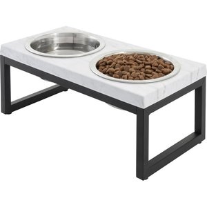 Support de gamelle pour chien à hauteur réglable avec deux bols en métal pour une alimentation et une hydratation confortables - Product Image 4