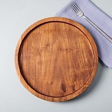 ALTERNATIVE Assiette à salade en bois Plateau de service Boîte de pin Thème d'amour Bateau ovale Bonbons Biscuits Nourriture Fruits Décoration de la maison Cadeau - Product Image 6