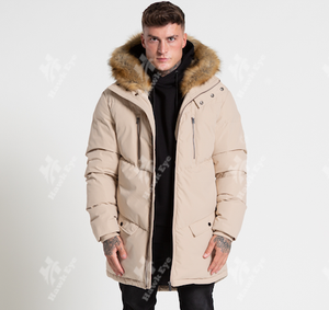 แจ็คเก็ตบอมเบอร์ผู้ชายแบบมีฮู้ด ปรับแต่งได้ ผ้าบุใยฝ้าย น้ำหนัก 500 กรัม กันลม ระบายอากาศ สไตล์ลำลองแบบอเมริกัน - Product Image 5