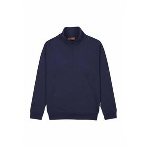 Sudadera Tautra de Polialgodón Cepillado con Media Cremallera, Ropa de Trabajo, Color Azul Profundo, Paquete de 25 Piezas, 1 Unidad - Product Image 1