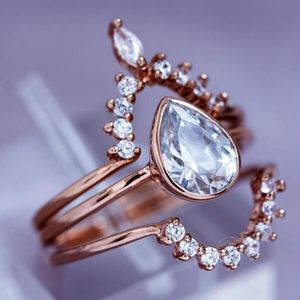 Bague de fiançailles en forme de poire, bague solitaire à taille poire avec sertissage, bague de mariage en forme de poire, bague délicate à taille poire, cadeau d'anniversaire - Product Image 2