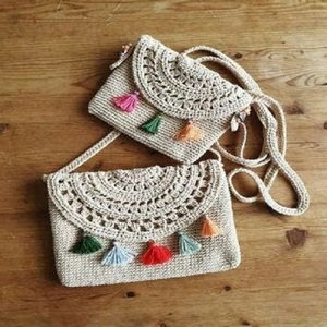 Sac fourre-tout en toile pour femme, motif tissé, grande taille, style marocain, pour la plage, avec fermeture éclair et broderie – Nouveauté promotionnelle - Product Image 2