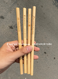 Biodegradable Bamboo <b>Straws</b> Replace <b>Disposable</b> Plastic <b>Straws</b>/ Bamboo Drinking <b>Straws</b> Set With Brush Cleaning in ECO2GO VIETNAM - Product Image 3