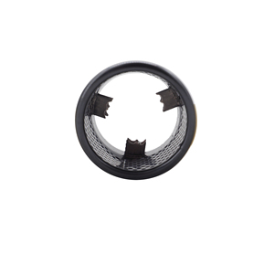 Terminal rond de 66 mm en acier inoxydable noir incliné - Product Image 4