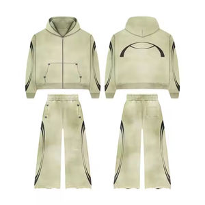 Chándal personalizado para hombre, ropa deportiva, jersey con cremallera, chándal para correr, chándal transpirable para hombre de peso pesado 500GSM, chándal para hombre con piedras - Product Image 4