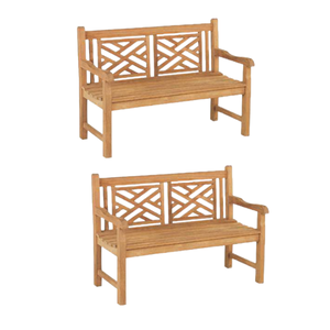 Vente chaude Banc Marlborough naturel Banc de patio en bois de teck Banc de jardin Meubles en bois d'extérieur et de parc Usine directe - Product Image 3