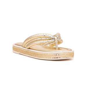 Golden Formal Chappal For Ladies - Product Image 2