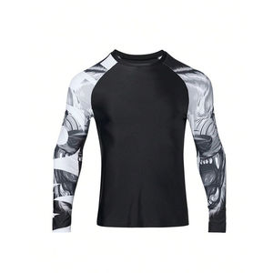 2025 nuevo logotipo personalizado para hombres Rash Guard UV protección solar manga larga trajes de buceo camisas de compresión de secado rápido Rashguard - Product Image 2