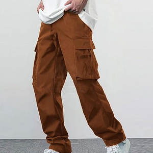 2025 pantalon baggy en coton de haute qualité pour hommes avec logo personnalisé motif droit taille moyenne coupe-vent caractéristique bas prix - Product Image 4