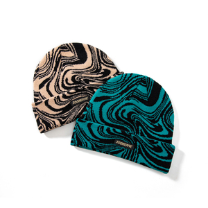 Bonnet de pêcheur unisexe en laine mérinos imprimé de créateur - Product Image 4