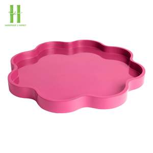 จานสำหรับตกแต่งโต๊ะทำด้วยมือถาดใส่ดอกไม้สีพาสเทลขนาดใหญ่ - Product Image 1