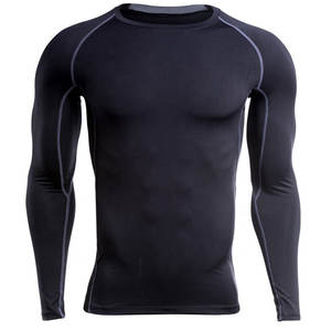 Camiseta deportiva de compresión para hombre, ropa de gimnasio con Logo personalizado, venta al por mayor - Product Image 4