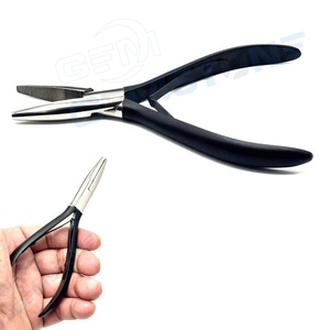 Pince professionnelle pour extensions de cheveux à bouche plate de 5,5 pouces avec dents internes – Outil d'extension en acier inoxydable pour micro-anneaux et nano-perles - Product Image 3