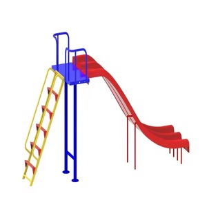 Çevre dostu açık eğlence ekipmanları çocuklar iç<span class=keywords><strong>in</strong></span> çift slayt bahçe oyun malzemeleri - Product Image 2
