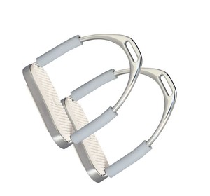 Nouvelle arrivée Étriers d'équitation de dressage en aluminium réglable poignée de sécurité légère équestre fabricant OEM - Product Image 1