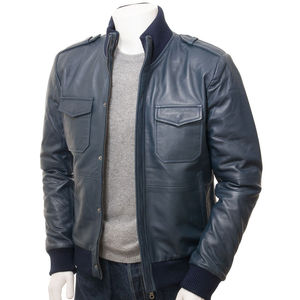 Chaqueta de cuero Real de estilo callejero para hombre Nuevo diseño de moda Cuero genuino Diseño de calle elegante para hombre Premium - Product Image 3