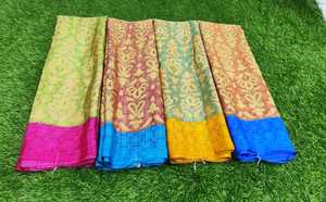 ผ้าแพรย่นสีสดใสผ้านิ่มพิมพ์ลายส่าหรีกับเสื้องานแต่งงานไร้น้ำหนักสไตล์โมเดิร์น - Product Image 4