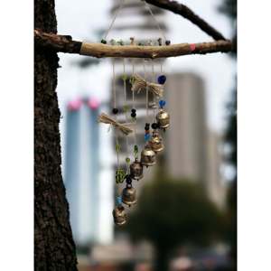 Handmade Rustic Boho Wind <b>Chimes</b> Beaded Country Farmhouse Dcor Set of 5 Pieces - Product Image 6