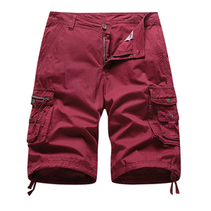 Pantalones cortos de alta calidad para hombre, pantalones Cargo, pantalones cortos con bolsillo lateral sólido, pantalones cortos transpirables de cintura elástica para hombre a la venta - Product Image 6