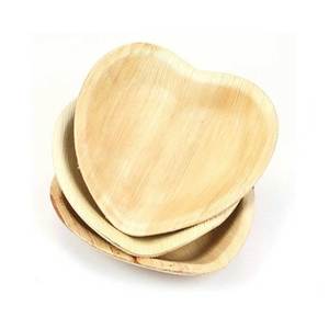 Bols de cœur en feuille de palmier pour fête de mariage et restauration fabriqués à partir de matériaux naturels au prix du marché - Product Image 6