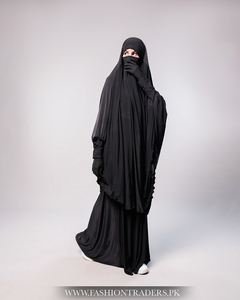 Abaya Jilbab deux pièces à succès, vêtements musulmans pour femmes, tenue de soirée islamique modeste, longueur au sol, polyester, vente en gros d'usine, exportation - Product Image 5