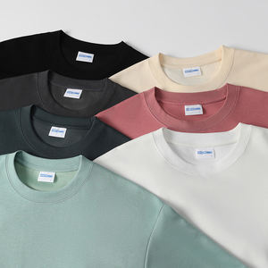 T-shirt en coton pour hommes Fournisseur OEM Tissu tricoté en coton pur à manches courtes T-shirt décontracté respirant Vêtements d'été quotidiens - Product Image 2