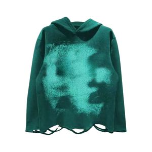 Acid Wash Hoodies Distressed Style With Lightweight Oversized Vintage Streetwear Full <b>Zipper</b> Hoodies For Men - Product Image 6