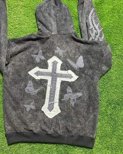 Sweat-shirts à capuche personnalisés en patchwork avec logo, combinaison de tissus uniques, sweat-shirt à capuche, commande en gros, fabricant OEM - Product Image 6