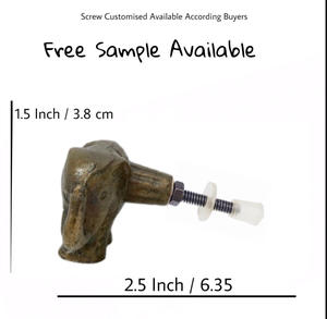 Antique Brass Cast Iron Elephant Animal Furniture <b>Door</b> Drawer Cabinet Knobs Pull Handle <b>for</b> Wardrobe Dresser Kitchen Bedroom - Product Image 3