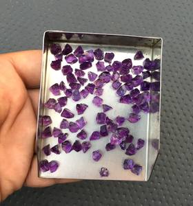 February Birthstone 50-Piece Natural Purple <b>Amethyst</b> 4-6 MM Loose Gemstones in Rough Size <b>Raw</b> <b>Amethysts</b> - Product Image 2