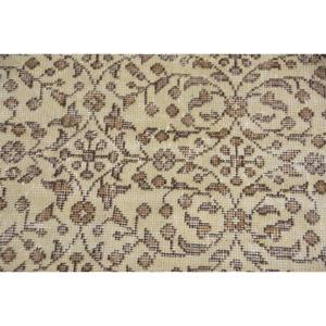 พรมขนแกะตุรกีวินเทจสี่เหลี่ยมดีไซน์ปะต่อสีเบจสีน้ำตาลขนาด37 x 67ft พื้นที่ขนาดใหญ่สำหรับห้องนั่งเล่นสไตล์คลาสสิกด้านหลังทำจากยาง - Product Image 5