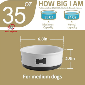 Bols pour chiens élégants et arrondis en plastique écologique avec fond antidérapant, multicolores pour une utilisation en extérieur/en voyage/en intérieur - Product Image 3