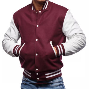 Venta al por mayor OEM Plus Size Custom Vintage Street Racing Color Block chaqueta acolchada suelta hombres chaquetas universitarias personalizadas - Product Image 2