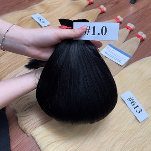 Extensiones de cabello humano vietnamita recto Natural sin procesar de 30 pulgadas de alta calidad a granel puntas de cabello súper dobles dibujadas - Product Image 3