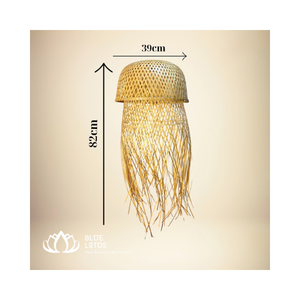 Lámpara colgante de diseño creativo y sencillo para decoración del hogar, lámpara de mimbre de bambú para algas marinas, lámparas y luces colgantes, Vietnam - Product Image 6