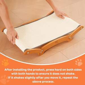 Lit à gratter pour chat en sisal extra-grand, coussin à gratter durable pour chat avec hamac pour chaise longue et sommeil et grattage pour chats d'intérieur - Product Image 2