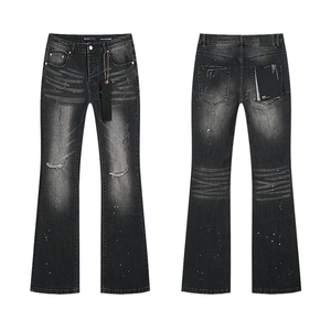 Vêtements streetwear Y2k, jeans évasés imprimés déchirés, style streetwear hip hop, jeans décontractés rétro, jeans rock <span class=keywords><strong>revival</strong></span> - Product Image 3