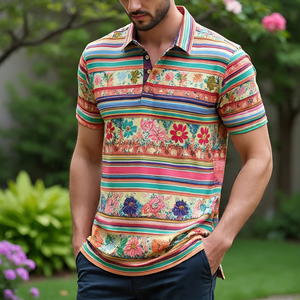 Polo de Sublimación para Hombre, Camisa de Alta Calidad con Cuello Vuelto, Estampado Personalizado, Polo de Golf para Hombre - Product Image 1