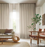 Qualité exceptionnelle coût d'usine Lilycolor Textiles de maison tissu de rideau en tulle bloquant la lumière