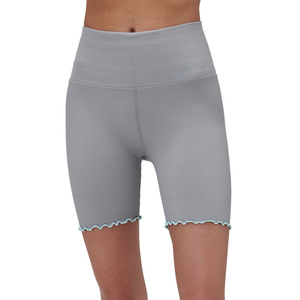 Pantalones cortos de gimnasio sin costuras de verano de alta calidad para mujer Pantalones cortos de Ciclismo de Yoga de cintura alta elásticos con patrón sólido para niñas Servicio OEM - Product Image 5