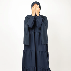 Most Trending Customized Chiffon Fabric Modest Natural 100% <b>Silk</b> Abaya Wholesale Plus Size Islamic Loose Muslim <b>Maxi</b> <b>Dress</b> Women - Product Image 1