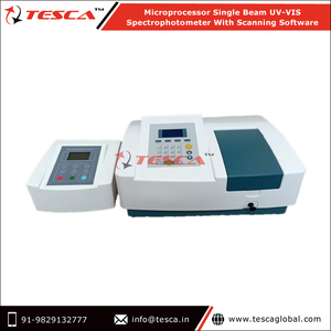 Système optique Unique, précision de longueur d'onde de 1nm, microprocesseur à faisceau Unique, spectropotomètre UV-VIS avec logiciel de balayage - Product Image 2