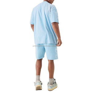 ALIROZ INDUSTRY Oversize Casual Solid Summer Men's Shorts <b>Set</b> Acid Wash Streetwear Quick Dry <b>Knitted</b> 100% Cotton Breathable - Product Image 2