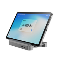 Tablette Android SoftPOS 12 pouces EMVCo NFC Paiement sans contact 10000mAh 4G Double SIM Station de recharge Vente au détail Fidélisation Caisse automatique OEM