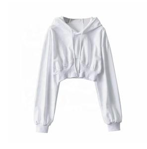 Sudaderas con capucha ecológicas, sudadera de Invierno para mujer, estilo de calle, sudaderas con capucha recortadas de manga larga, sudaderas con capucha cortas - Product Image 3