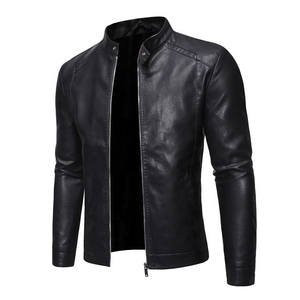 Chaqueta de cuero genuino de oveja/vaca para hombre 2025 estilo de moda logotipo personalizado con chaquetas de cuero de calidad superior - Product Image 1
