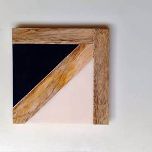 Venta caliente 1 25 Juego de posavasos Personalizado Resina de mármol de madera Estilo clásico con color natural y personalizado Hecho EN LA India - Product Image 3