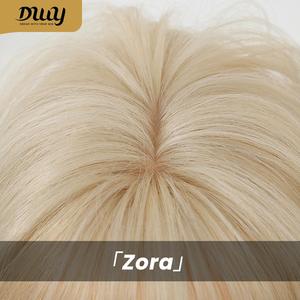 Zora-DWY MiraScalp High Quality Short Wavy Blonde Bob Synthetic Lace Wig Transparent Lace Glueless Wig - Product Image 5