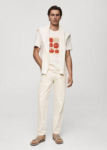 Men's 100% Cotton T-Shirt Regular Fit Short Sleeve Custom <b>3D</b> Screen Logo <b>Printed</b> Digital Yarn Dyeing Puff Design Knitted Fabric - Product Image 5